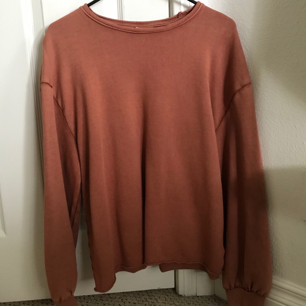 Burnt Orange Sweatshirt Oversized